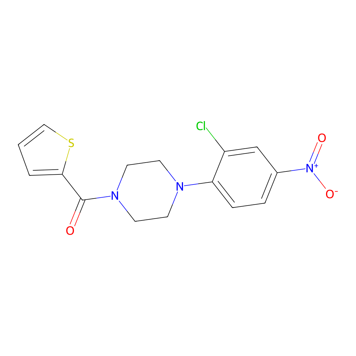 [4-(2-Chloro-4-nitrophenyl)piperazin-1-yl]-thiophen-2-ylmethanone molecular structure, CAS 433247-21-3