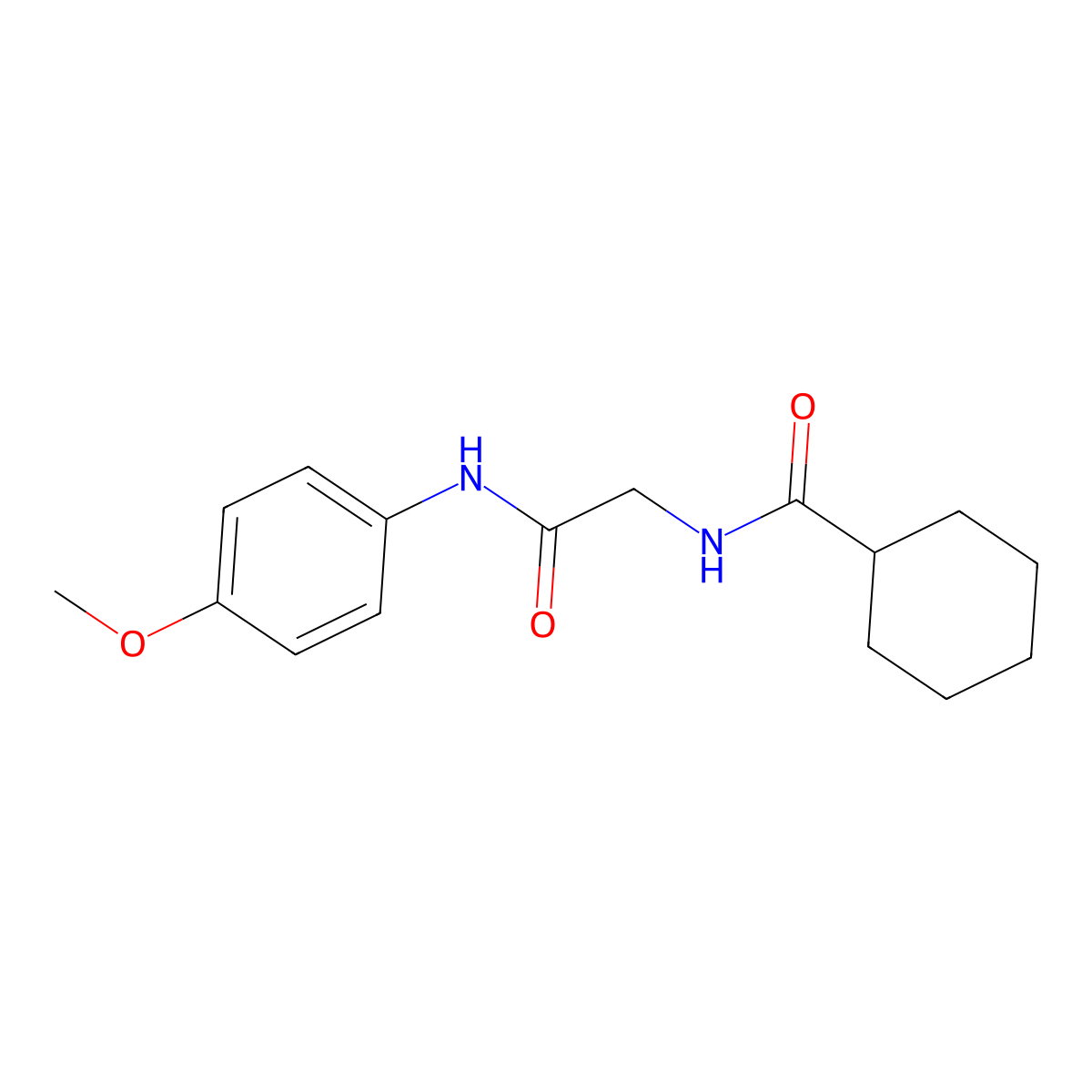 N-[2-(4-methoxyanilino)-2-oxoethyl]cyclohexanecarboxamide molecular structure, CAS 433247-81-5