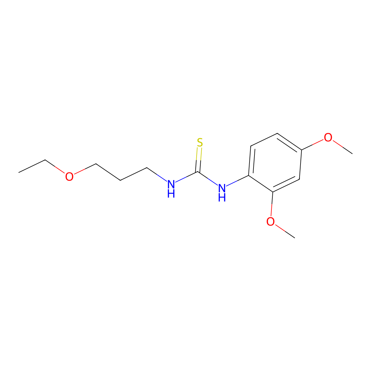 1-(2,4-Dimethoxyphenyl)-3-(3-ethoxypropyl)thiourea molecular structure, CAS 433248-58-9