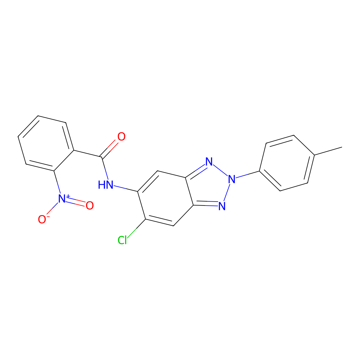 N-[6-chloro-2-(4-methylphenyl)benzotriazol-5-yl]-2-nitrobenzamide molecular structure, CAS 433248-83-0