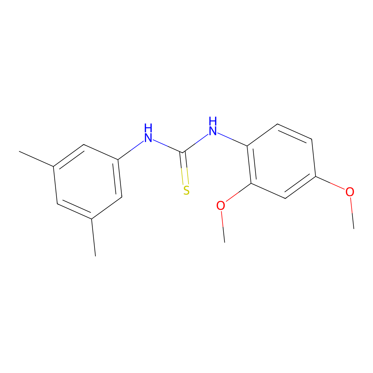 1-(2,4-Dimethoxyphenyl)-3-(3,5-dimethylphenyl)thiourea molecular structure, CAS 433248-98-7
