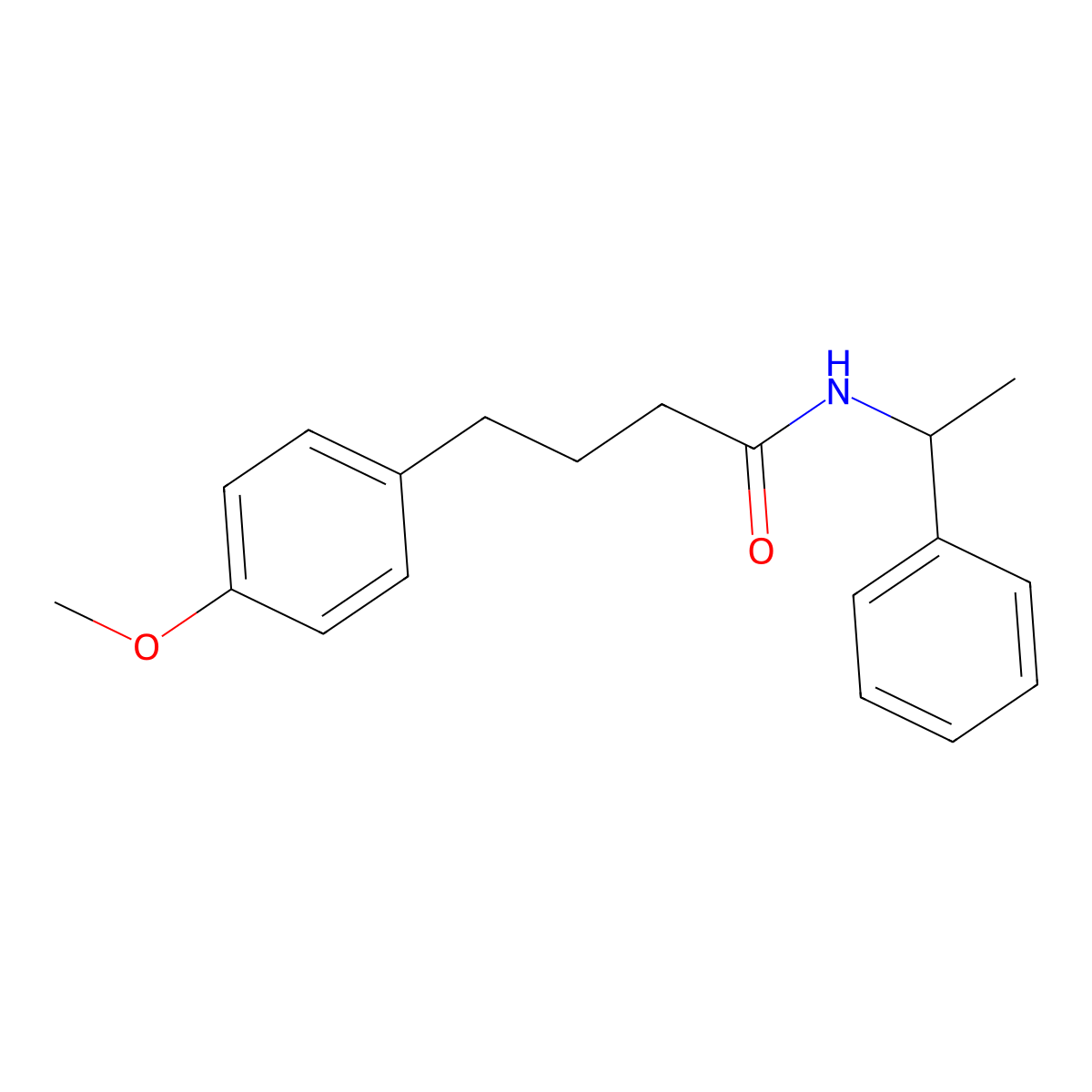 4-(4-methoxyphenyl)-N-(1-phenylethyl)butanamide molecular structure, CAS 433249-01-5