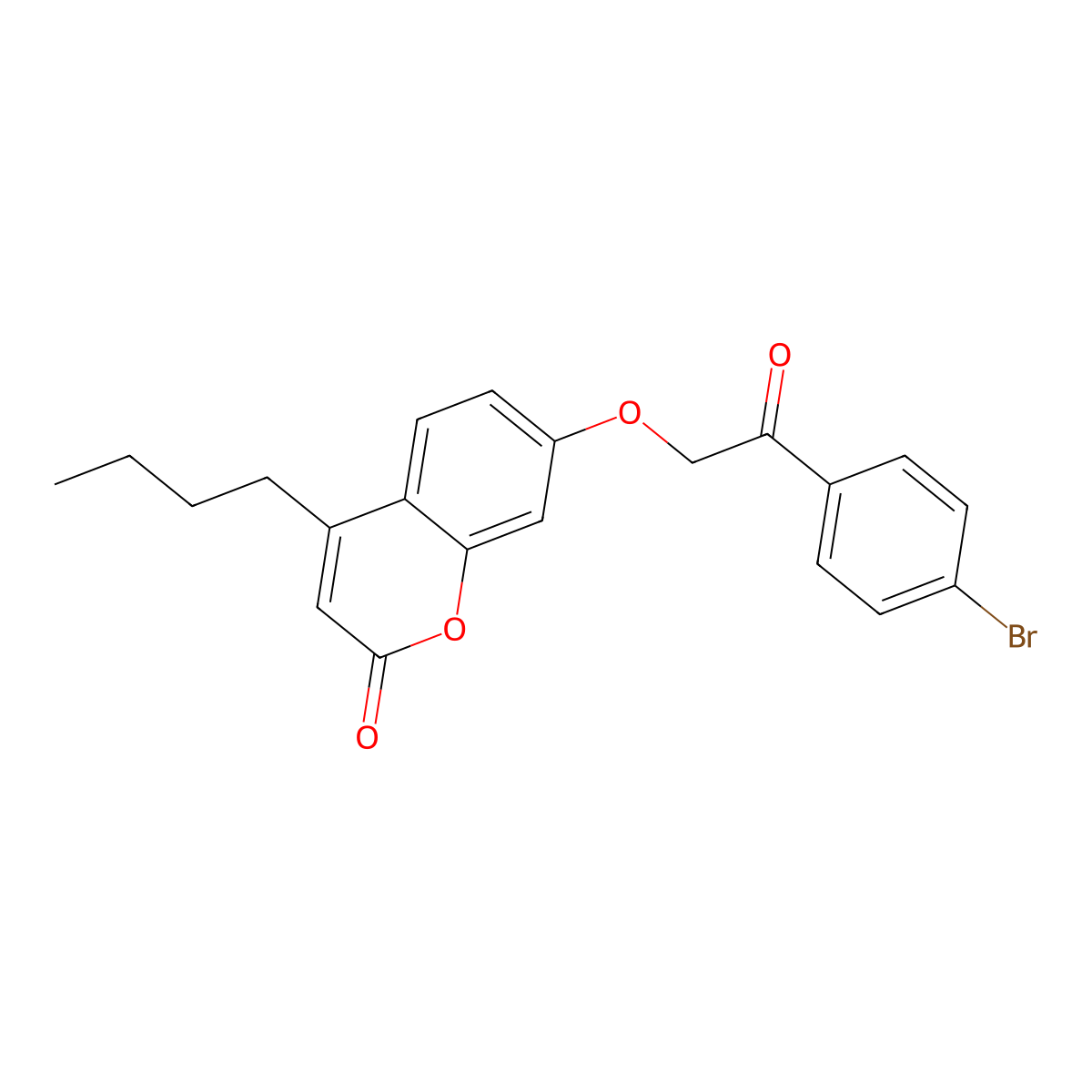 7-[2-(4-bromophenyl)-2-oxoethoxy]-4-butyl-2H-chromen-2-one molecular structure, CAS 433249-22-0