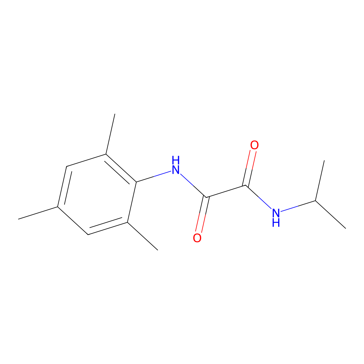 N'-propan-2-yl-N-(2,4,6-trimethylphenyl)oxamide molecular structure, CAS 433249-66-2