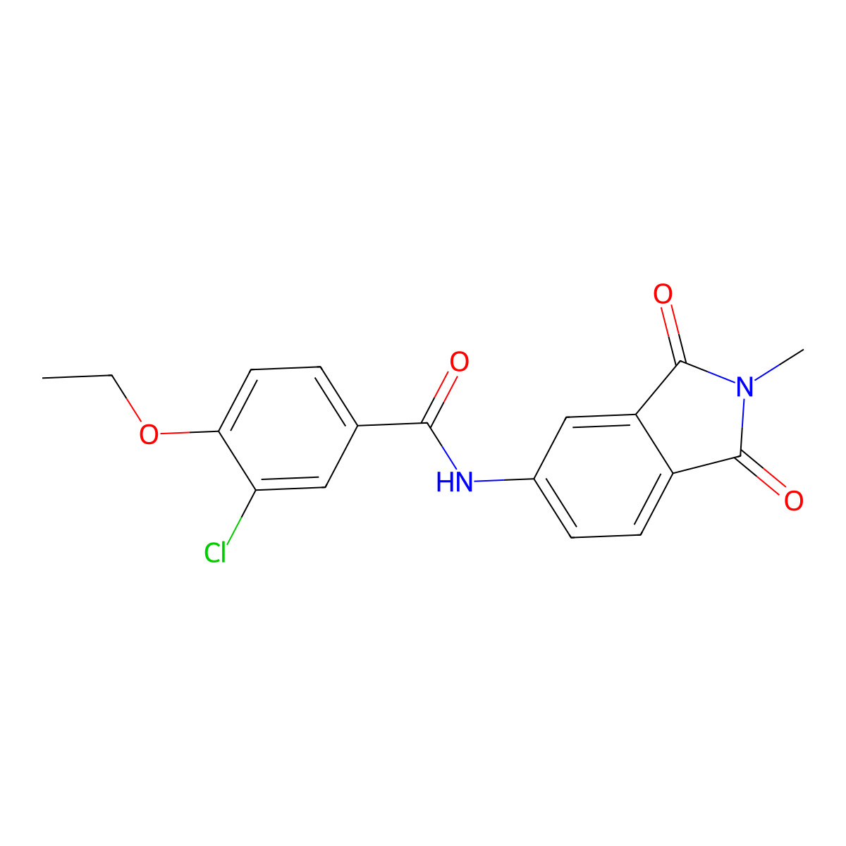 3-chloro-4-ethoxy-N-(2-methyl-1,3-dioxoisoindol-5-yl)benzamide molecular structure, CAS 433249-67-3