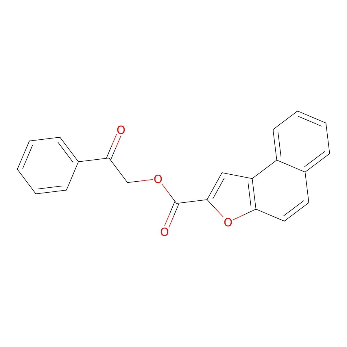 2-Oxo-2-phenylethyl naphtho[2,1-b]furan-2-carboxylate molecular structure, CAS 433249-95-7