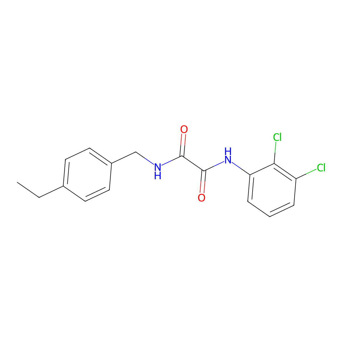 N'-(2,3-dichlorophenyl)-N-[(4-ethylphenyl)methyl]oxamide molecular structure, CAS 433250-11-4