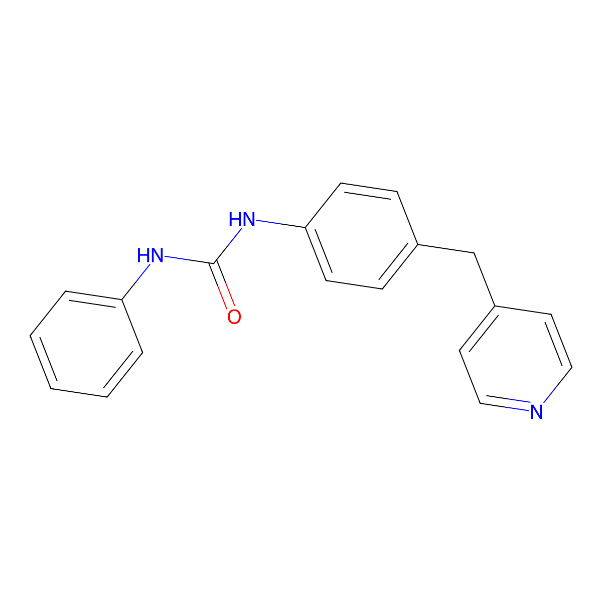 1-Phenyl-3-(4-(pyridin-4-ylmethyl)phenyl)urea molecular structure, CAS 433250-32-9