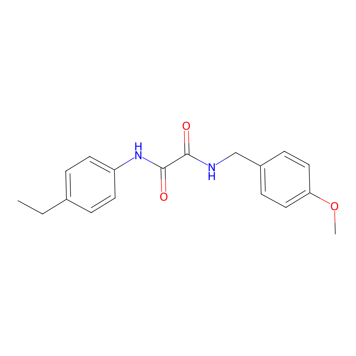 N-(4-ethylphenyl)-N'-(4-methoxybenzyl)ethanediamide molecular structure, CAS 433250-76-1