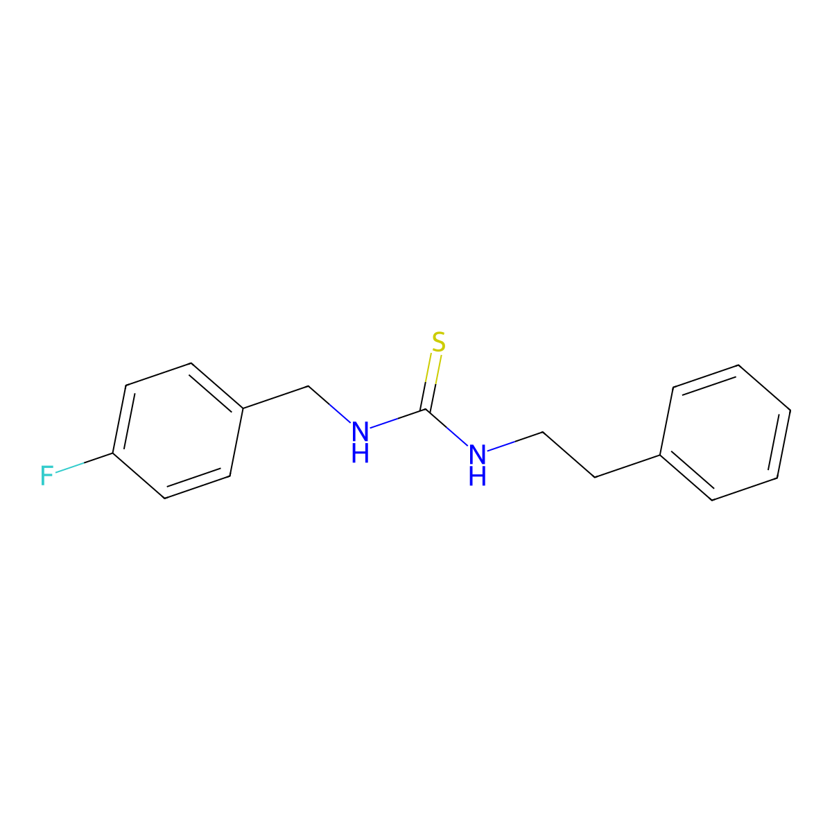 1-(4-Fluorobenzyl)-3-(2-phenylethyl)thiourea molecular structure, CAS 433250-85-2