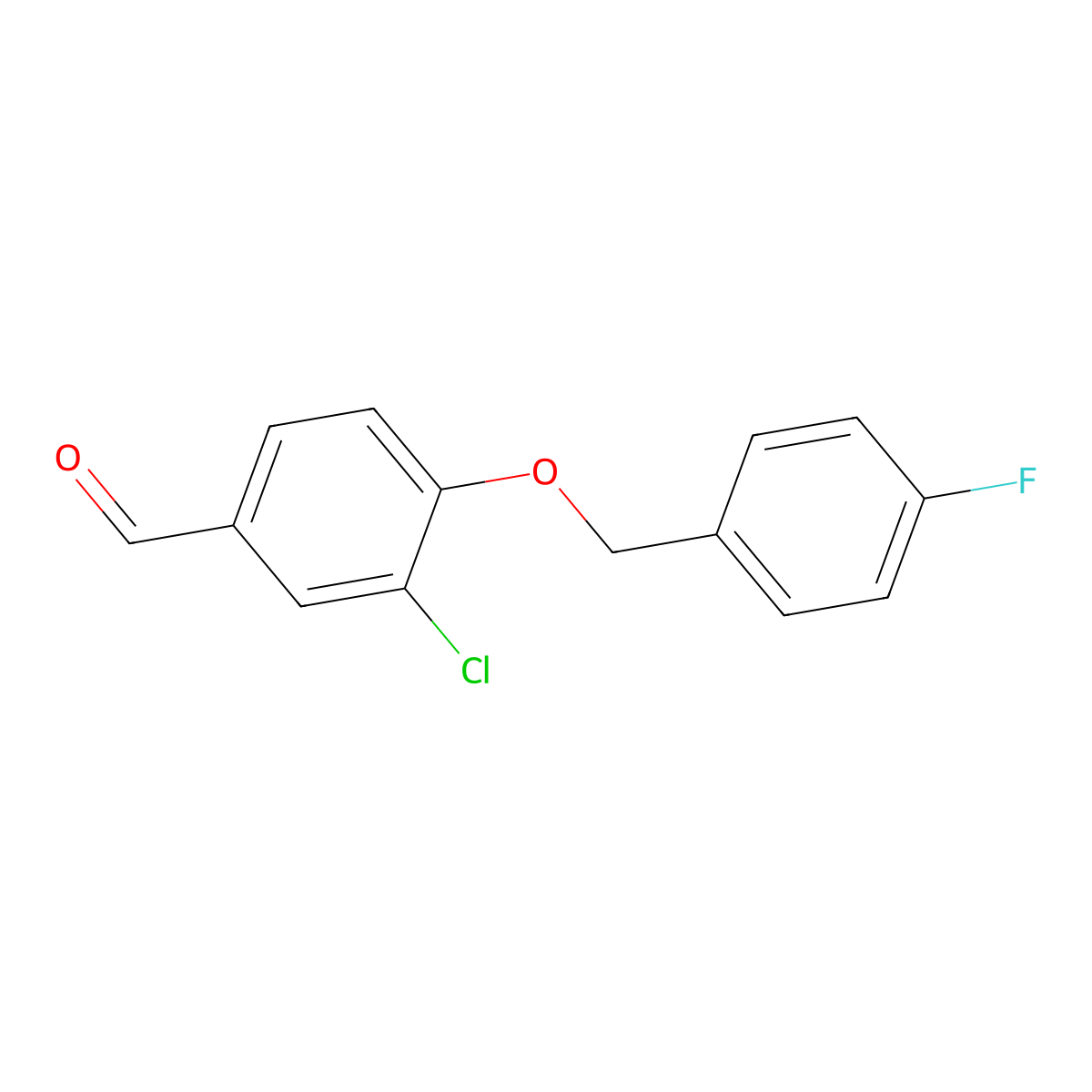 3-Chloro-4-[(4-fluorophenyl)methoxy]benzaldehyde molecular structure, CAS 433250-87-4