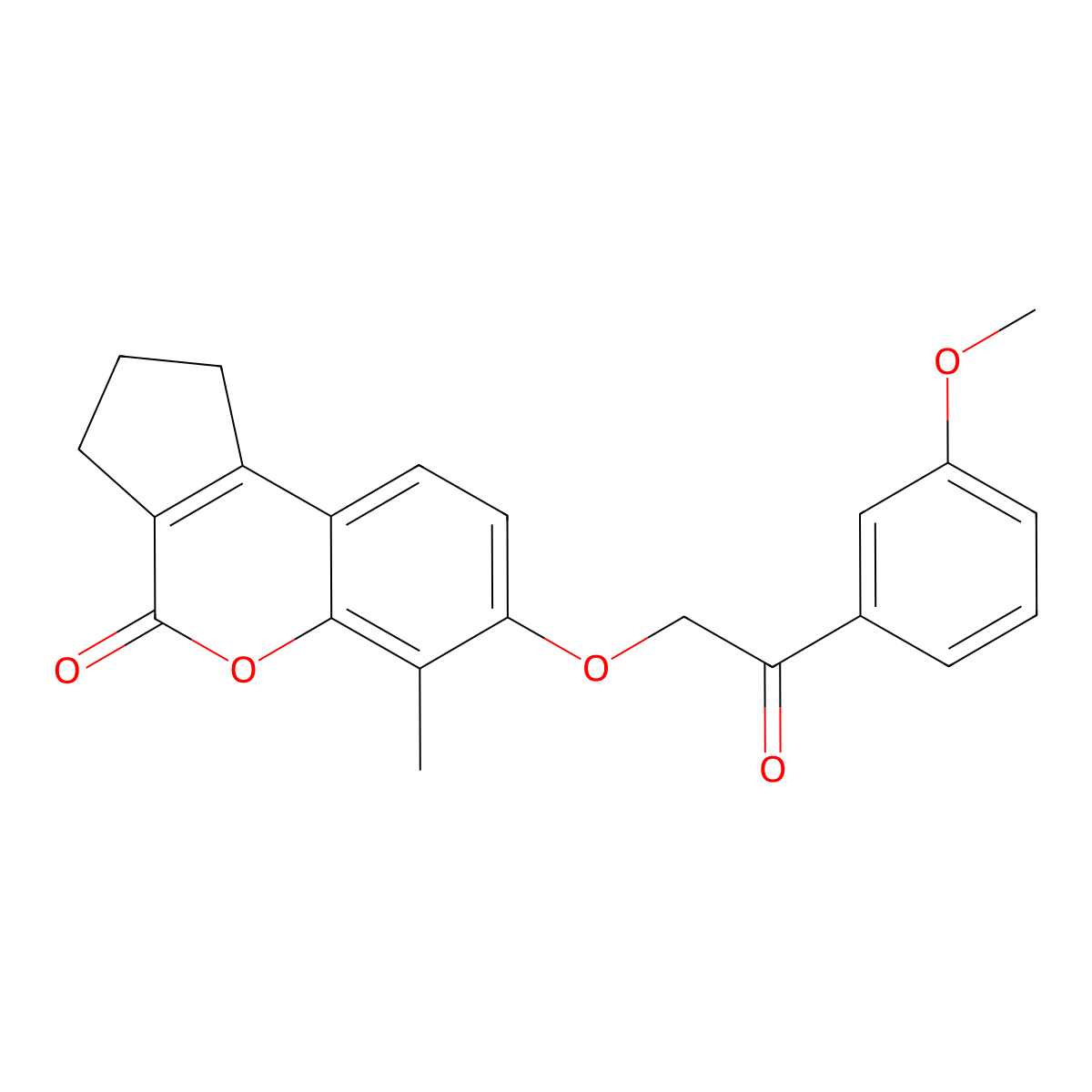 7-[2-(3-methoxyphenyl)-2-oxoethoxy]-6-methyl-2,3-dihydrocyclopenta[c]chromen-4(1H)-one molecular structure, CAS 433250-91-0