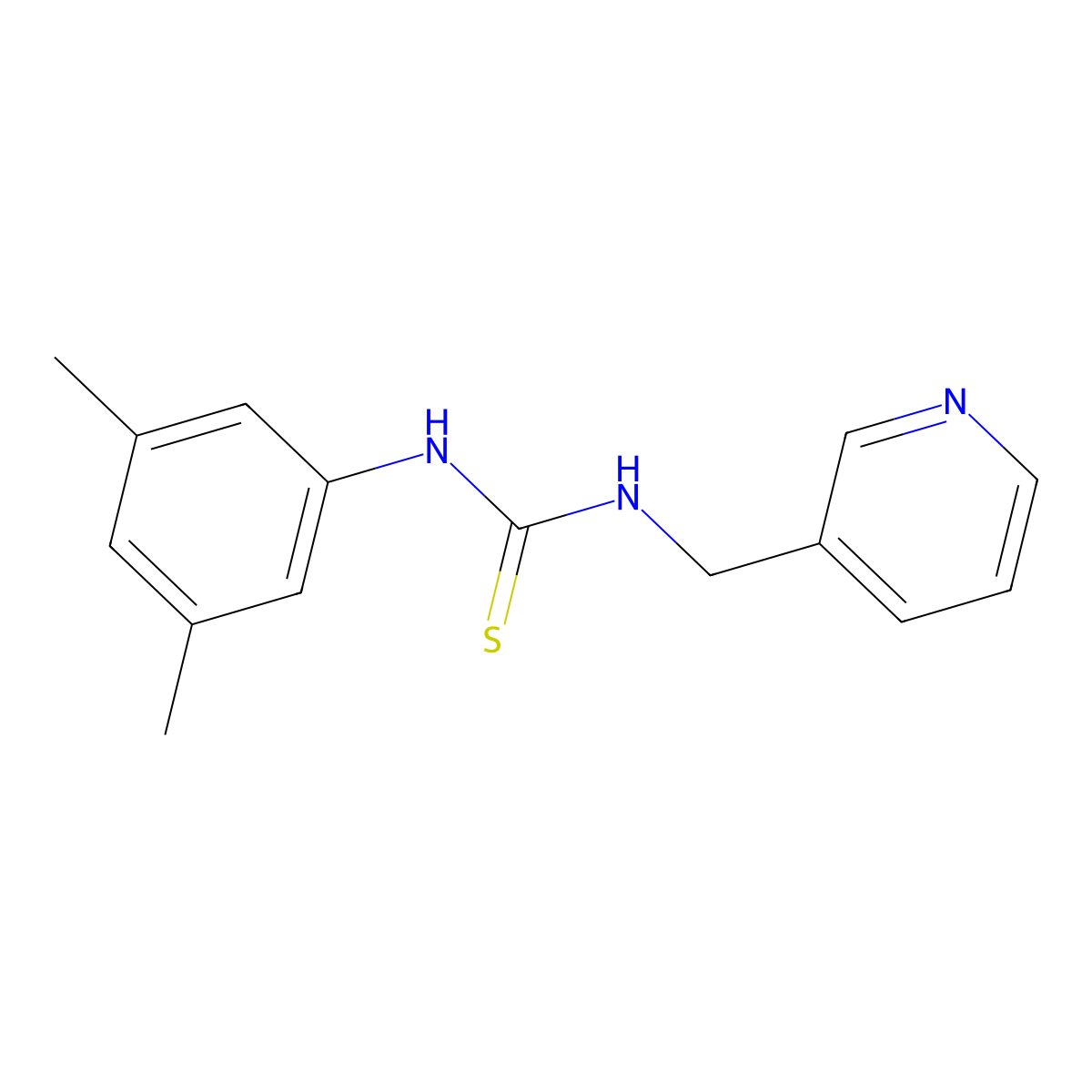 1-(3,5-Dimethylphenyl)-3-(pyridin-3-ylmethyl)thiourea molecular structure, CAS 433250-96-5