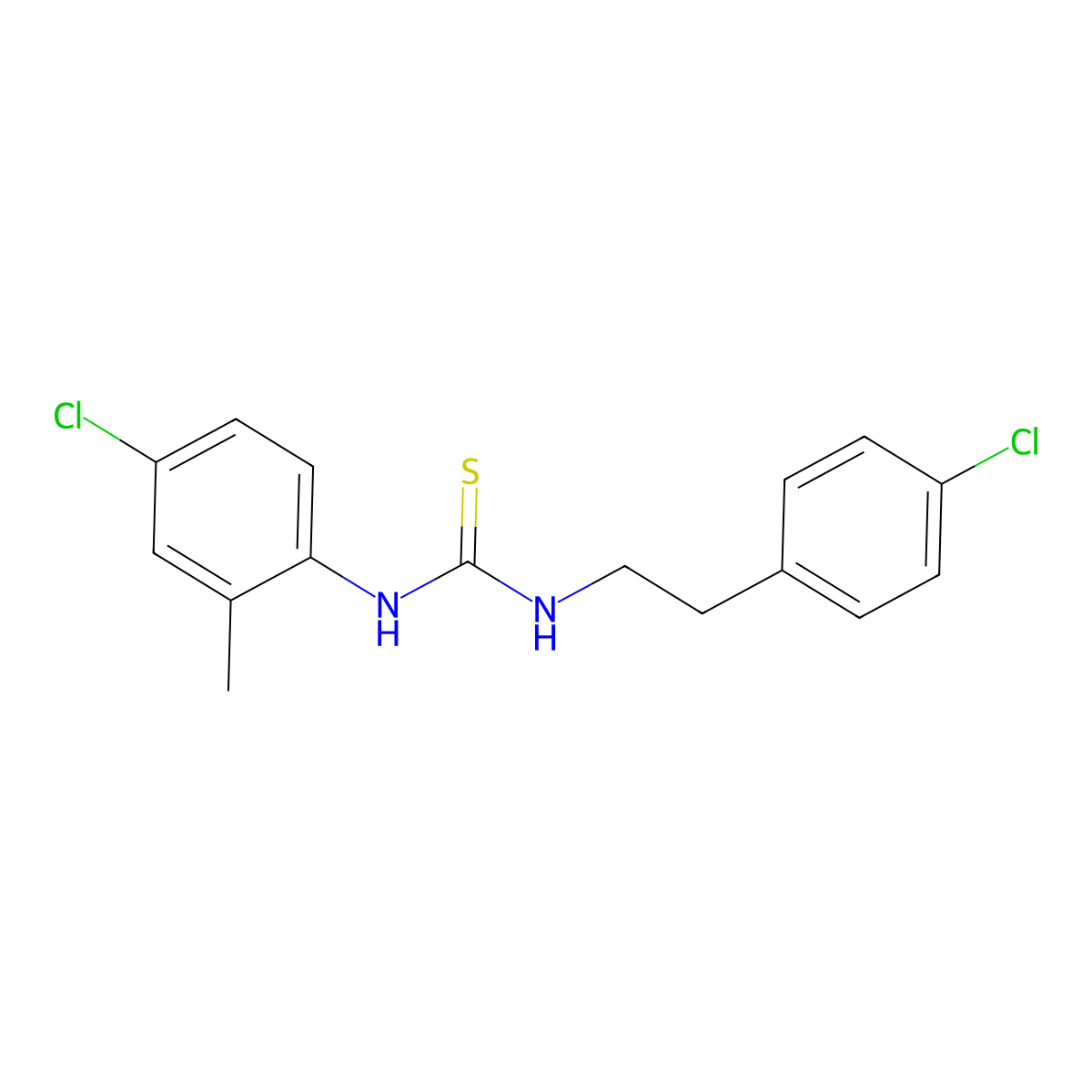 1-(4-Chloro-2-methylphenyl)-3-[2-(4-chlorophenyl)ethyl]thiourea molecular structure, CAS 433251-01-5