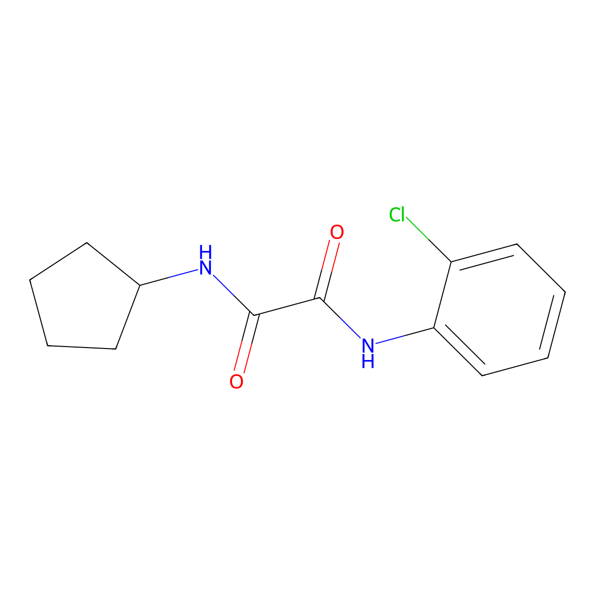 N~1~-(2-chlorophenyl)-N~2~-cyclopentylethanediamide molecular structure, CAS 433251-16-2