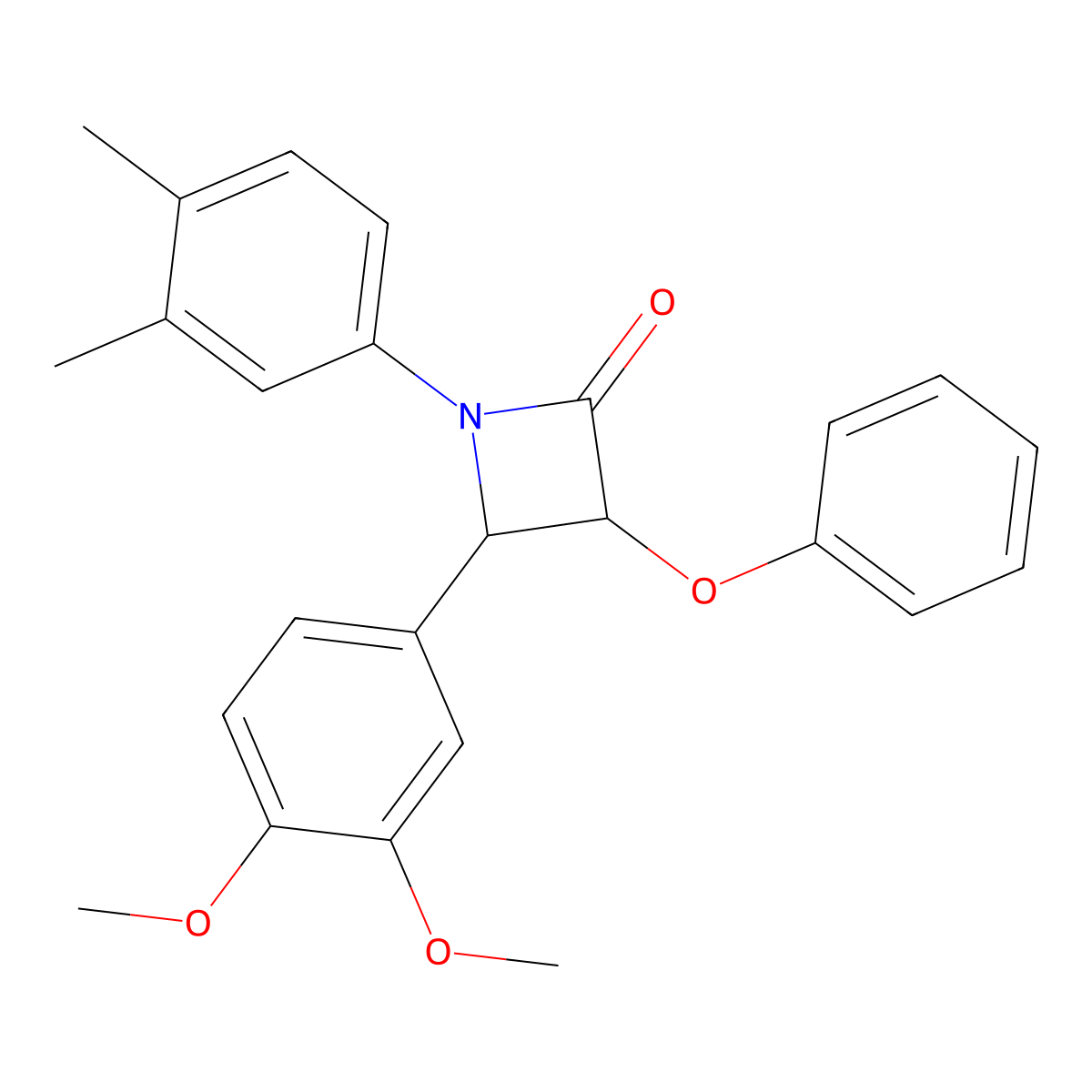 4-(3,4-Dimethoxyphenyl)-1-(3,4-dimethylphenyl)-3-phenoxyazetidin-2-one molecular structure, CAS 433251-21-9