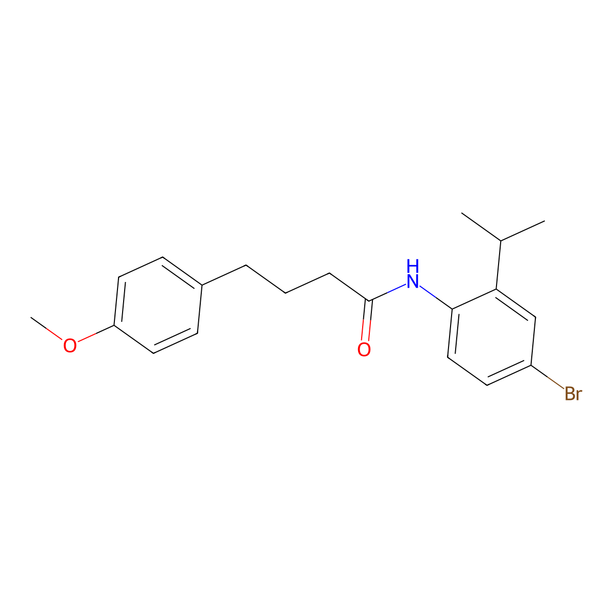 N-(4-bromo-2-propan-2-ylphenyl)-4-(4-methoxyphenyl)butanamide molecular structure, CAS 433251-30-0