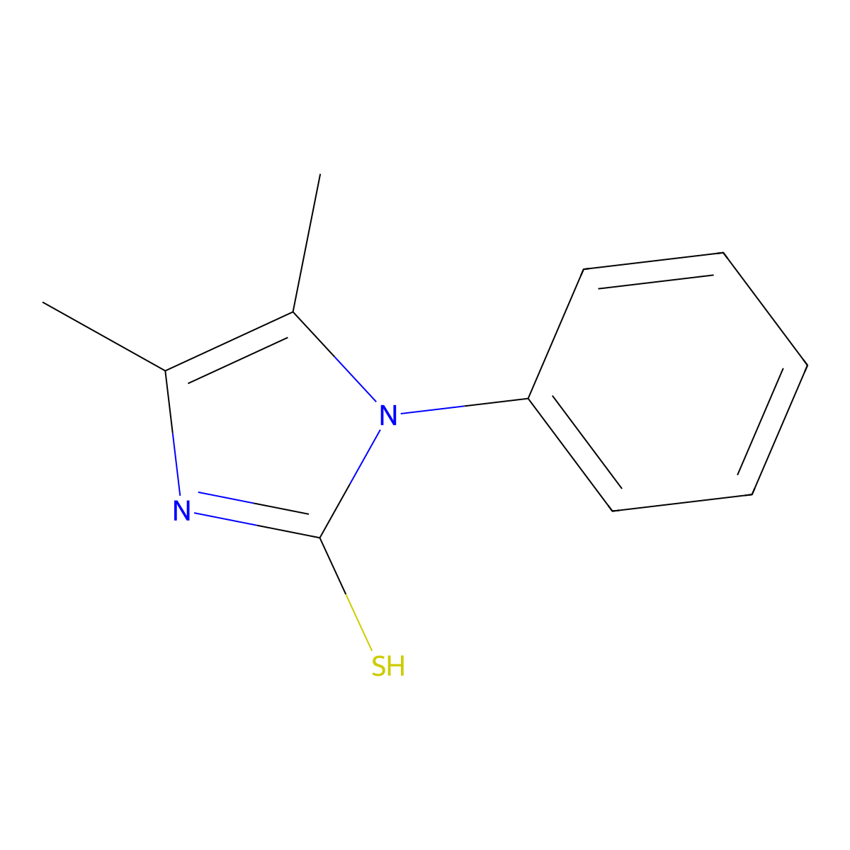 4,5-dimethyl-1-phenyl-1,3-dihydro-2H-imidazole-2-thione molecular structure, CAS 433251-91-3