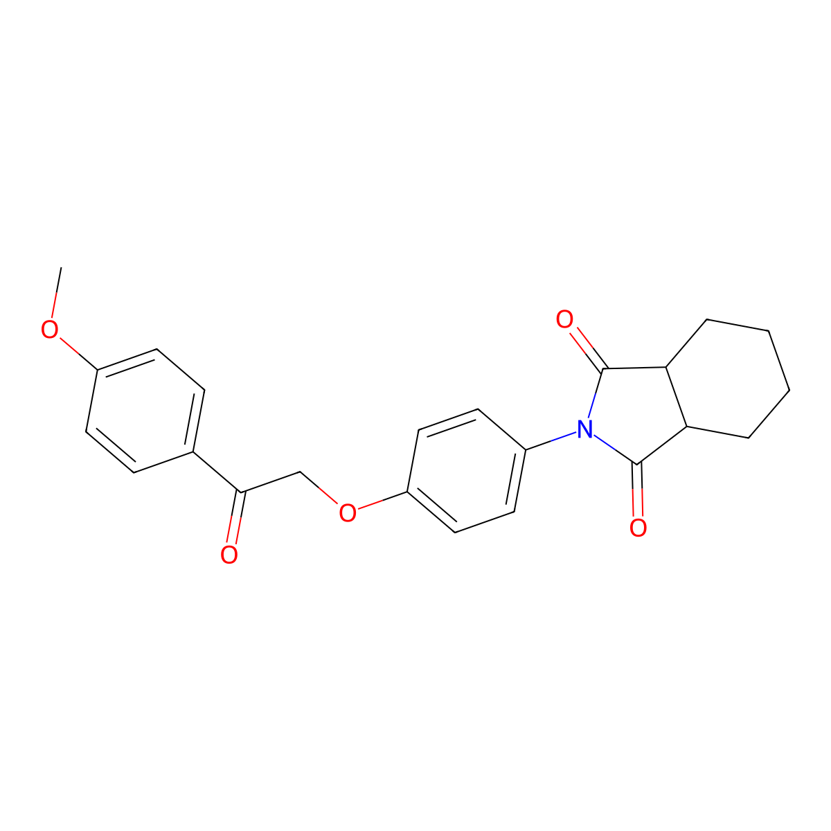 2-{4-[2-(4-methoxyphenyl)-2-oxoethoxy]phenyl}hexahydro-1H-isoindole-1,3(2H)-dione molecular structure, CAS 433251-92-4