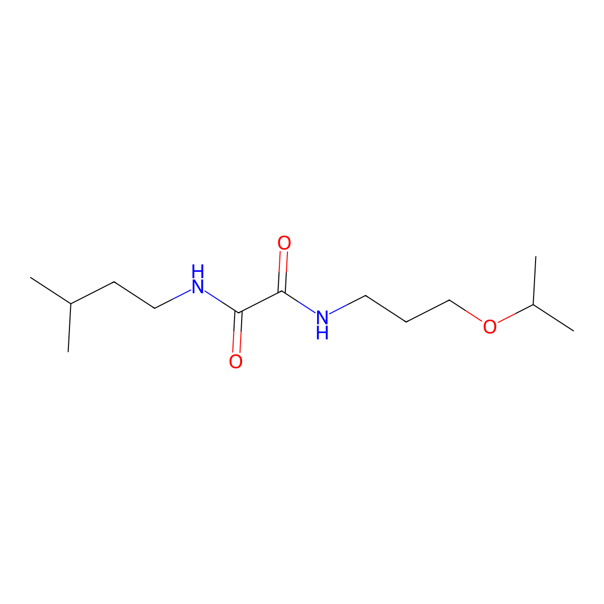 N'-(3-methylbutyl)-N-(3-propan-2-yloxypropyl)oxamide molecular structure, CAS 433252-02-9