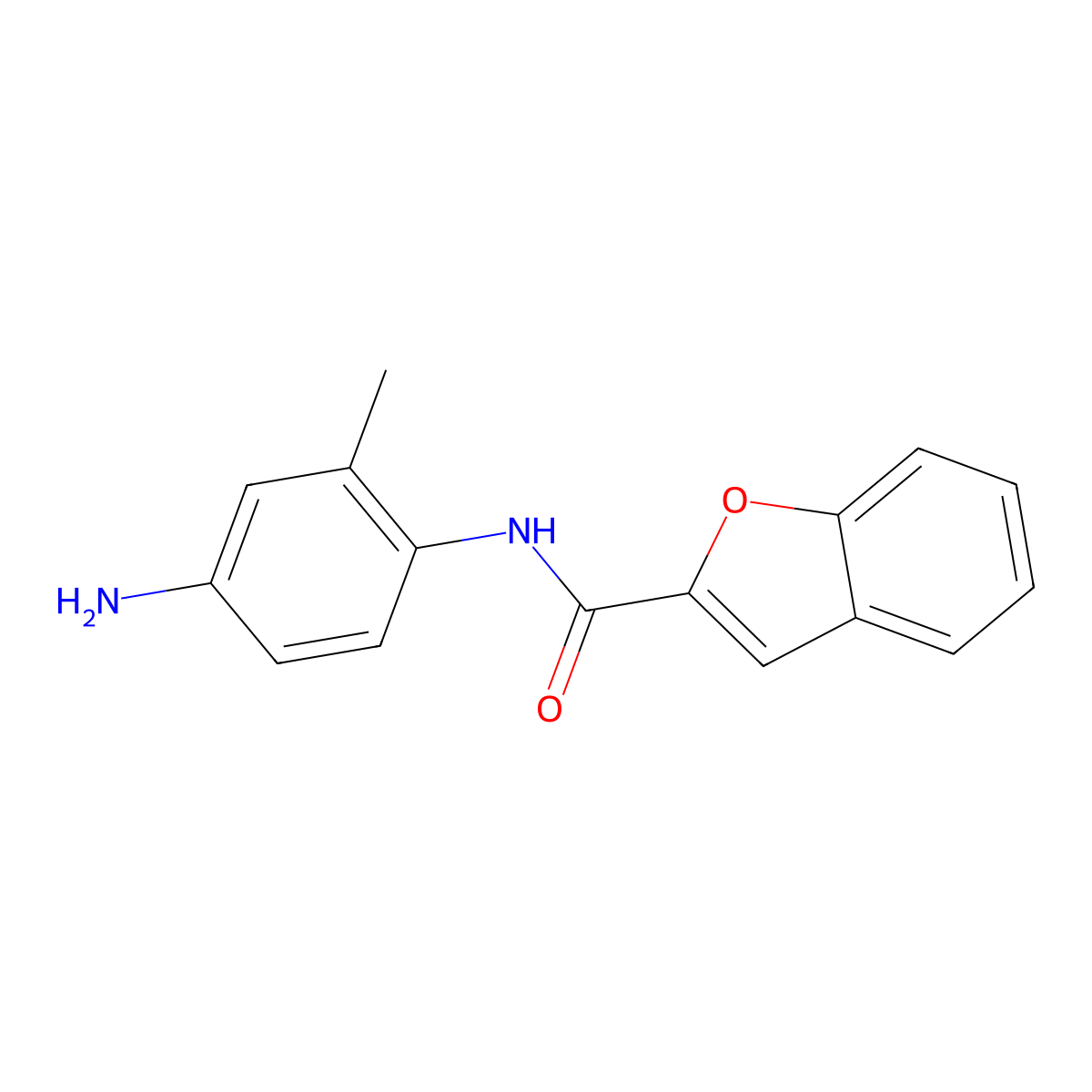 N-(4-amino-2-methylphenyl)-1-benzofuran-2-carboxamide molecular structure, CAS 433252-24-5