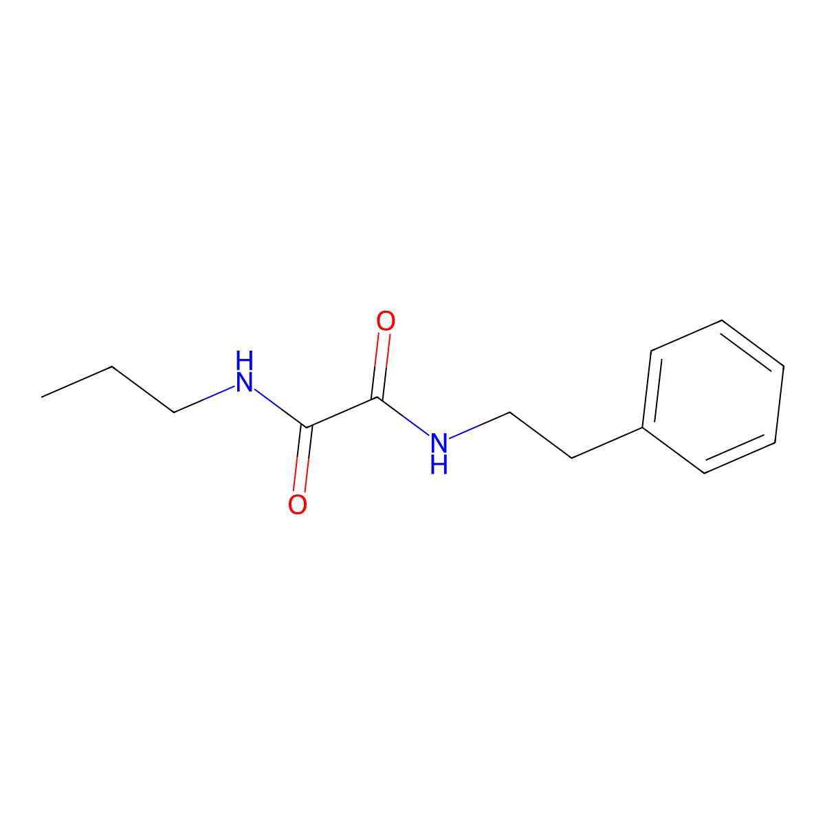 N-(2-phenylethyl)-N'-propylethanediamide molecular structure, CAS 433252-26-7