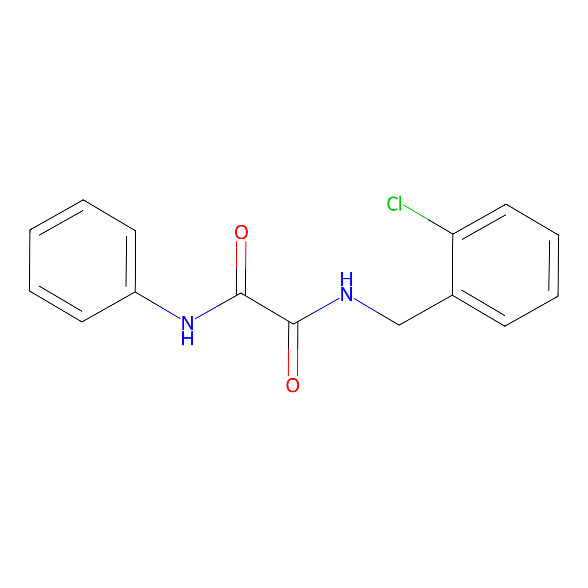 N-(2-chlorobenzyl)-N'-phenylethanediamide molecular structure, CAS 433252-85-8