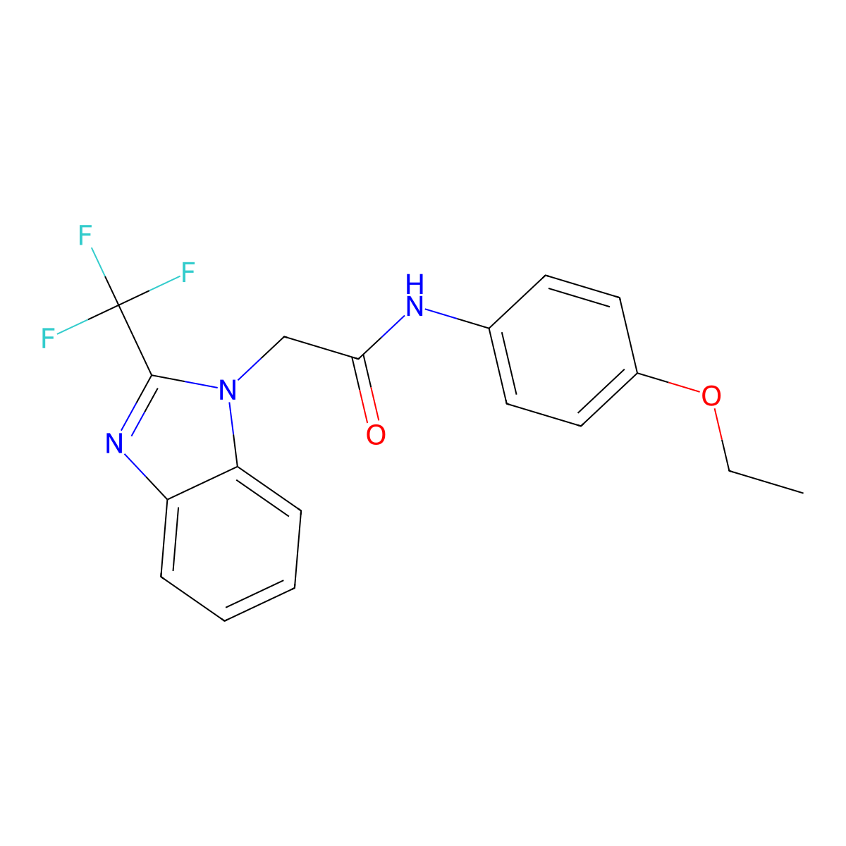 N-(4-ethoxyphenyl)-2-[2-(trifluoromethyl)benzimidazol-1-yl]acetamide molecular structure, CAS 433252-86-9