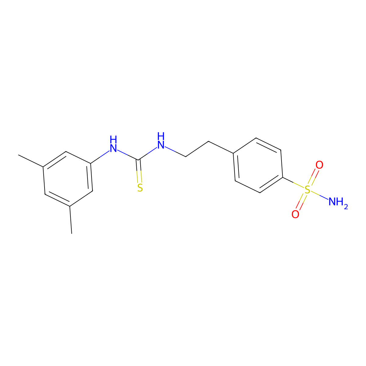 1-(3,5-Dimethylphenyl)-3-[2-(4-sulfamoylphenyl)ethyl]thiourea molecular structure, CAS 433252-90-5