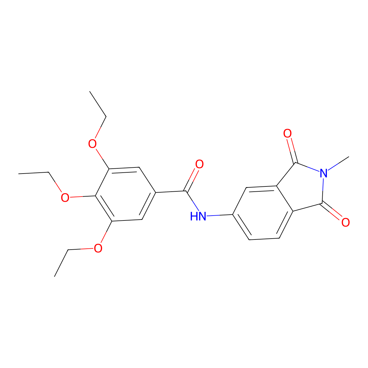 3,4,5-triethoxy-N-(2-methyl-1,3-dioxoisoindol-5-yl)benzamide molecular structure, CAS 433253-24-8