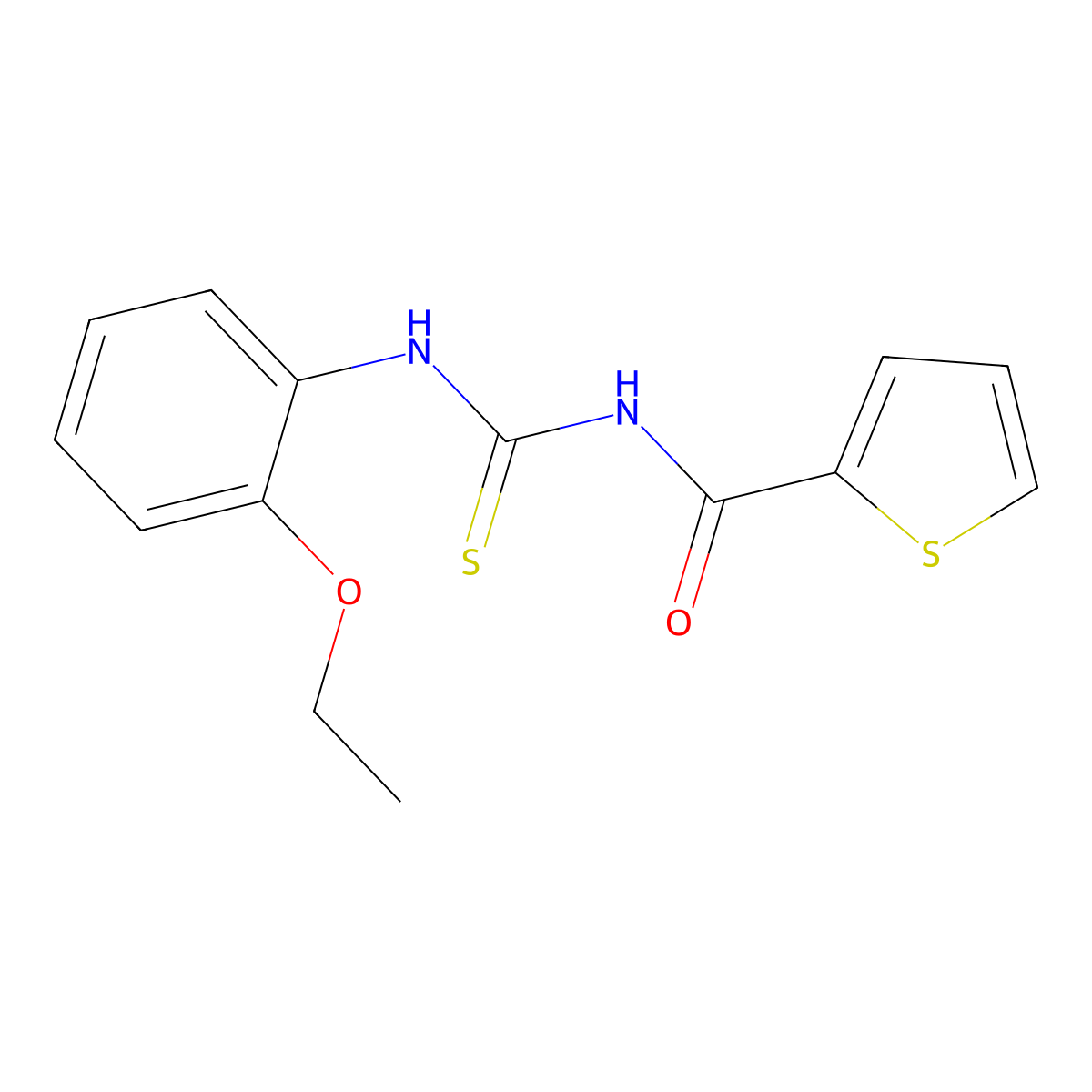 N-[(2-ethoxyphenyl)carbamothioyl]thiophene-2-carboxamide molecular structure, CAS 433253-25-9