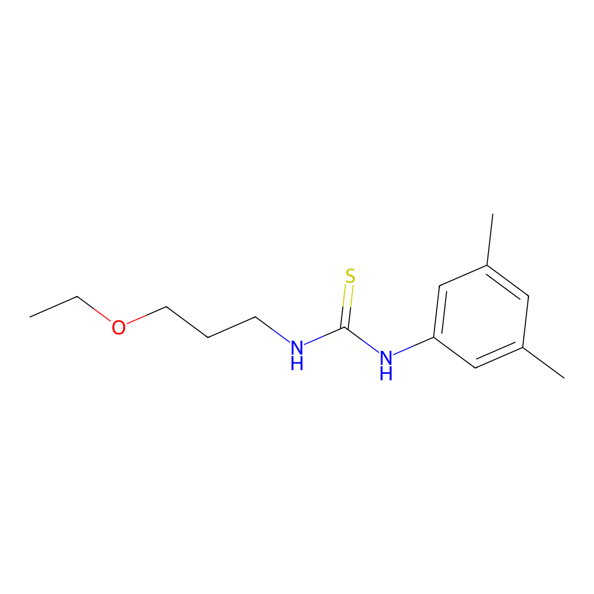 1-(3,5-Dimethylphenyl)-3-(3-ethoxypropyl)thiourea molecular structure, CAS 433253-35-1
