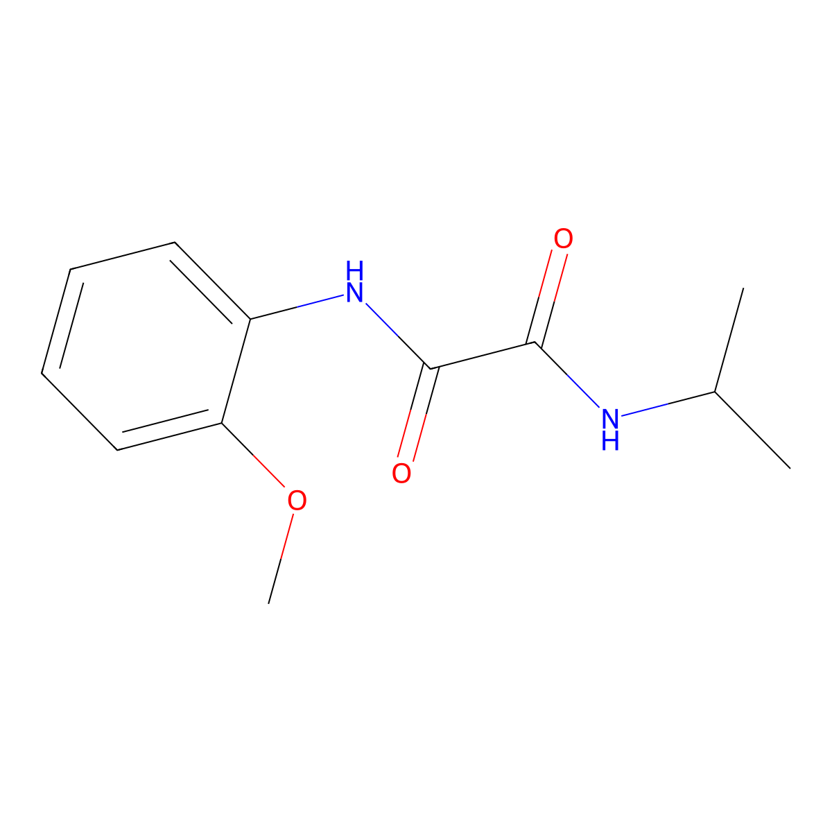 N-(2-methoxyphenyl)-N'-propan-2-yloxamide molecular structure, CAS 433253-47-5