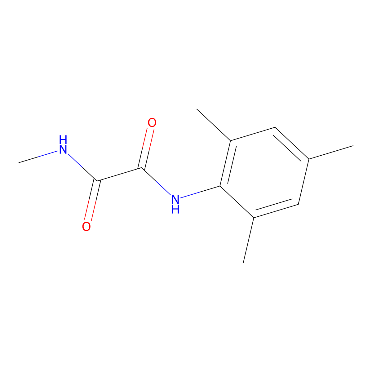 N-methyl-N'-(2,4,6-trimethylphenyl)ethanediamide molecular structure, CAS 433253-51-1