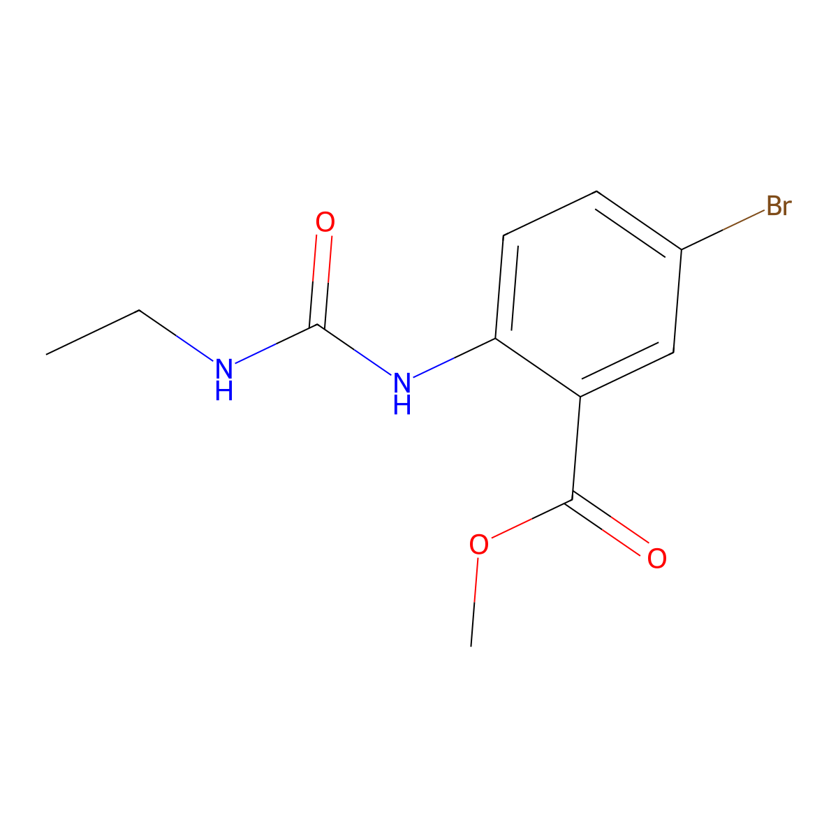 Methyl 5-bromo-2-(3-ethylureido)benzoate molecular structure, CAS 433253-62-4
