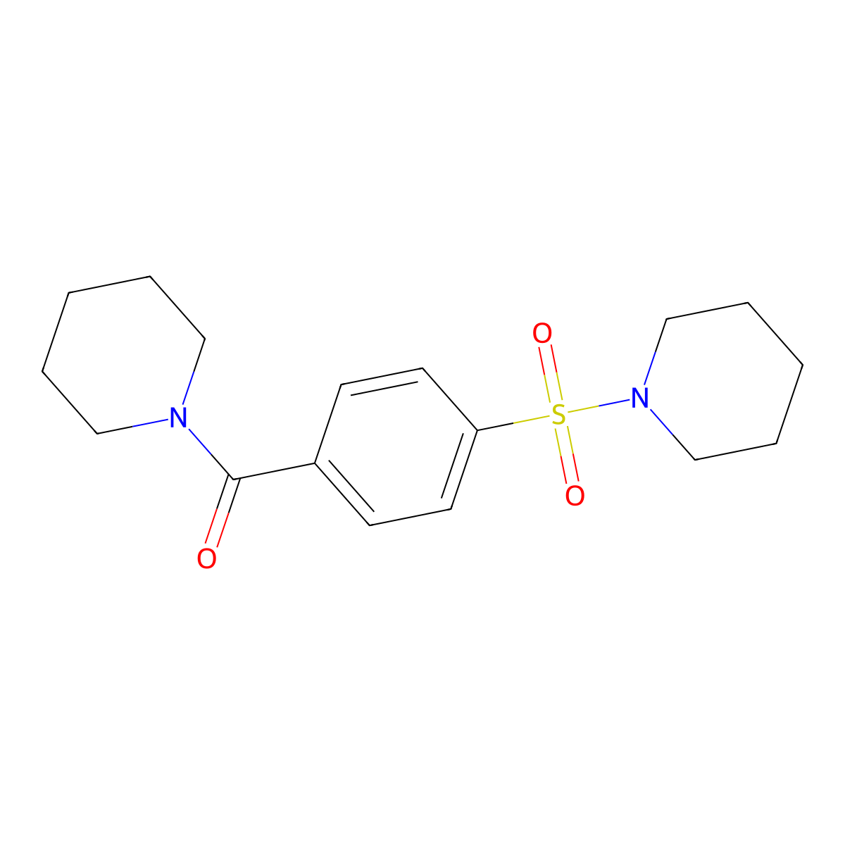 Piperidin-1-yl-(4-piperidin-1-ylsulfonylphenyl)methanone molecular structure, CAS 433253-77-1