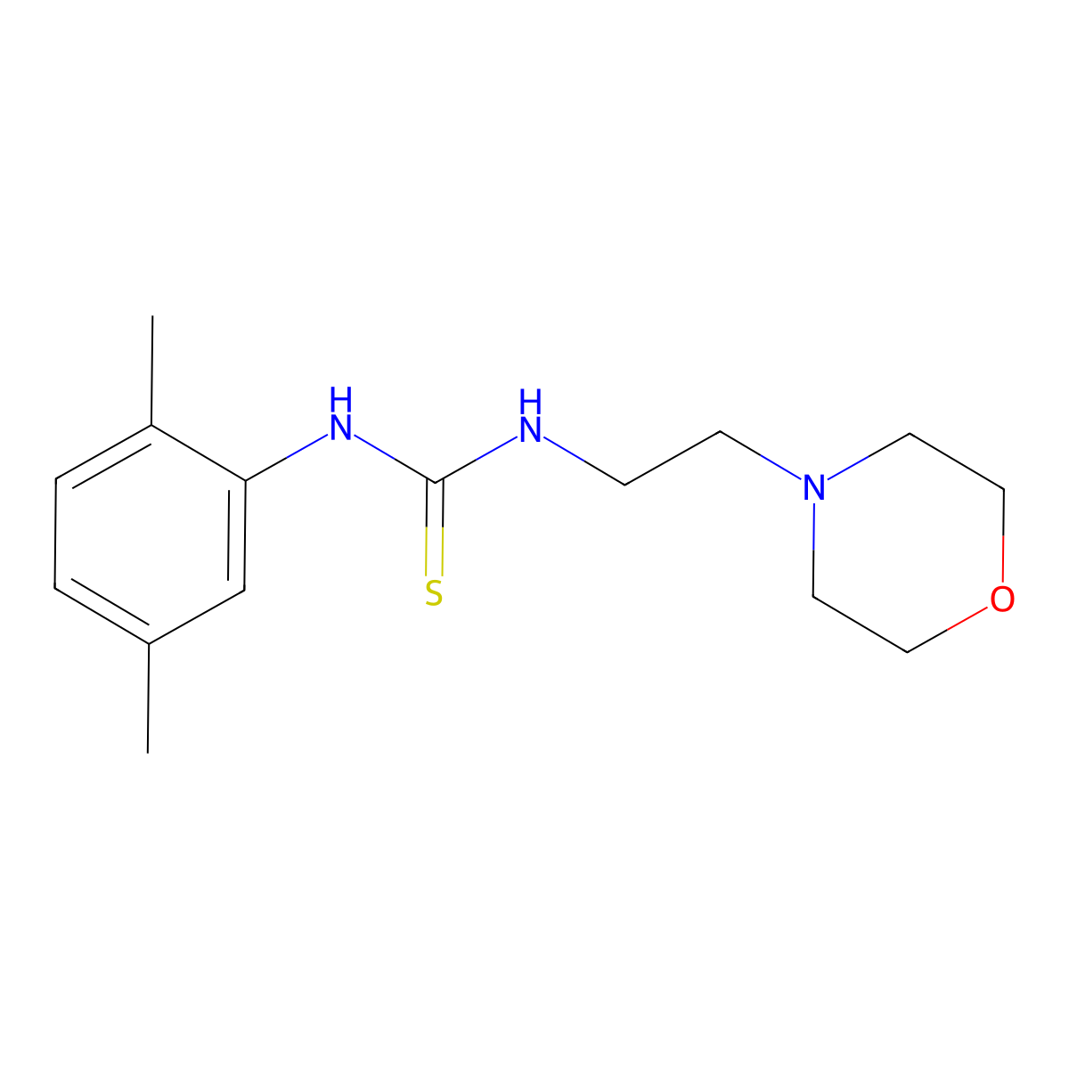 1-(2,5-Dimethylphenyl)-3-(2-morpholin-4-ylethyl)thiourea molecular structure, CAS 433253-95-3