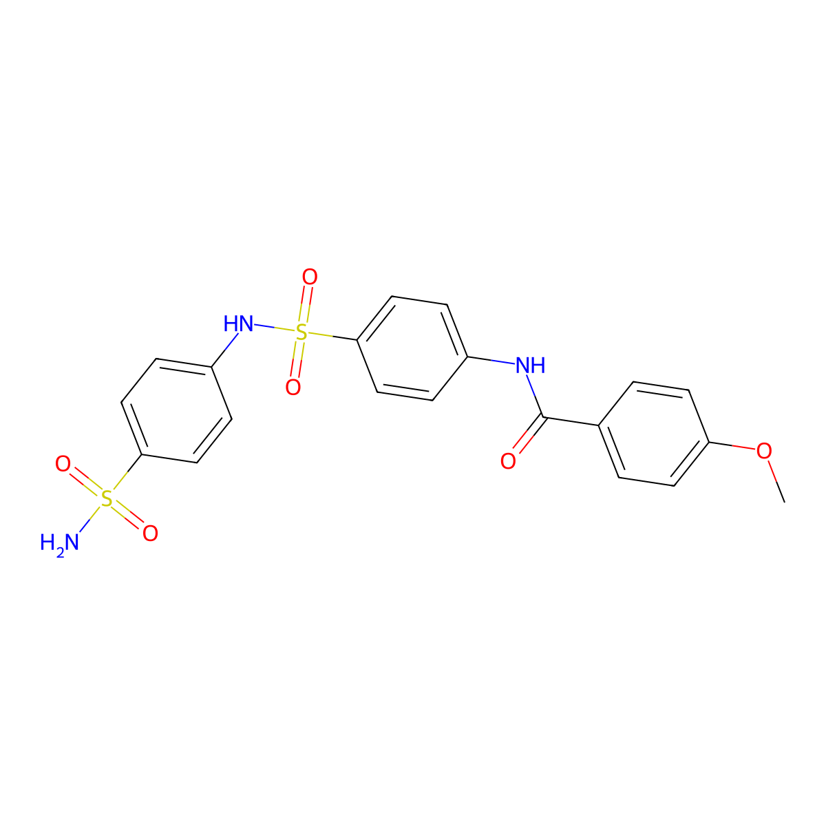 4-methoxy-N-{4-[(4-sulfamoylphenyl)sulfamoyl]phenyl}benzamide molecular structure, CAS 433254-01-4
