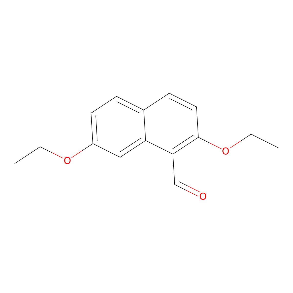 2,7-Diethoxynaphthalene-1-carbaldehyde molecular structure, CAS 433254-08-1