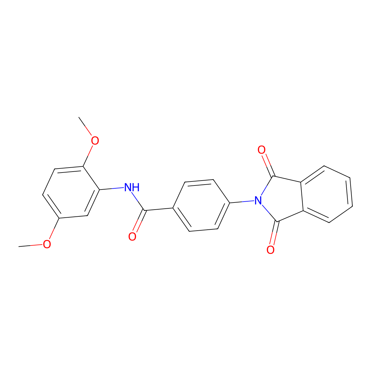 N-(2,5-dimethoxyphenyl)-4-(1,3-dioxoisoindolin-2-yl)benzamide molecular structure, CAS 433254-21-8