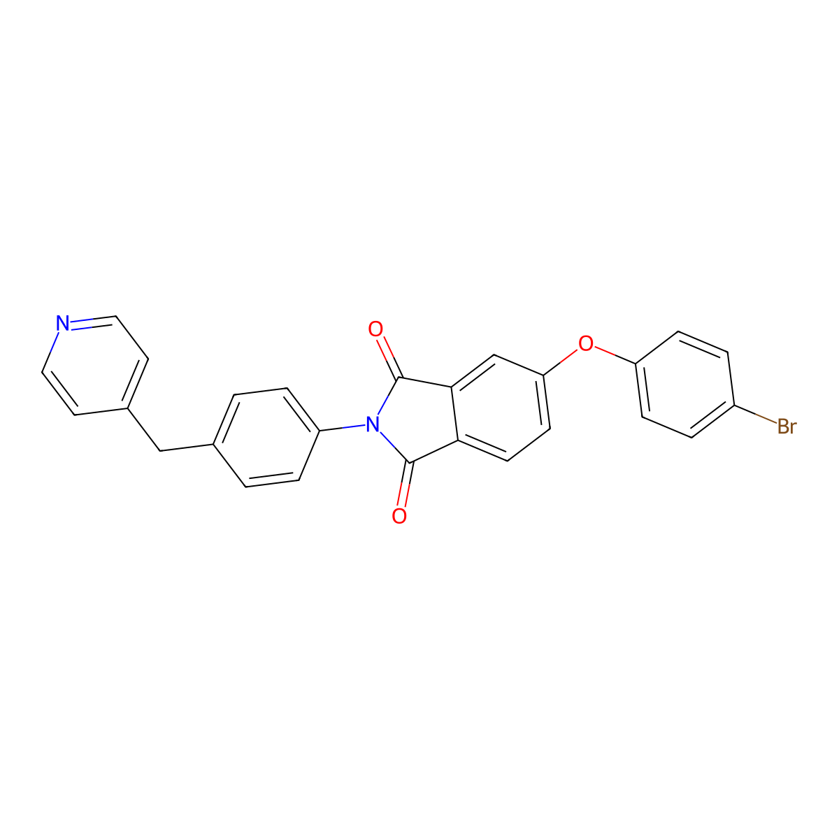 5-(4-Bromophenoxy)-2-[4-(pyridin-4-ylmethyl)phenyl]isoindole-1,3-dione molecular structure, CAS 433254-31-0