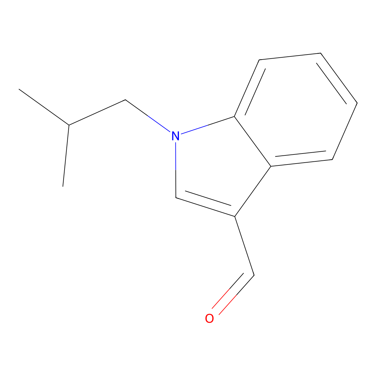 1-Isobutyl-1H-indole-3-carbaldehyde molecular structure, CAS 433254-46-7