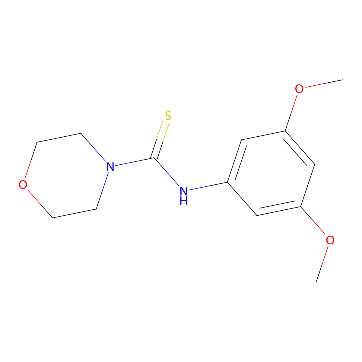N-(3,5-dimethoxyphenyl)morpholine-4-carbothioamide molecular structure, CAS 433254-73-0