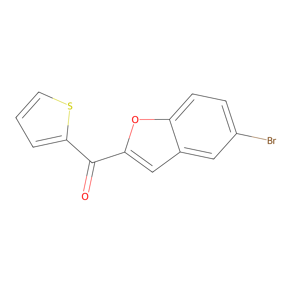 5-Bromo-2-(thiophene-2-carbonyl)-1-benzofuran molecular structure, CAS 433254-74-1