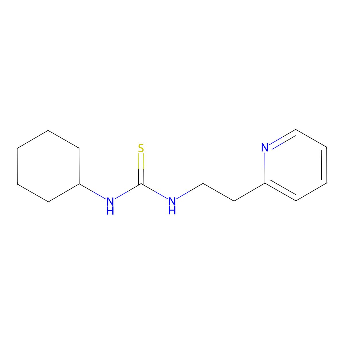 1-Cyclohexyl-3-[2-(pyridin-2-yl)ethyl]thiourea molecular structure, CAS 433254-77-4