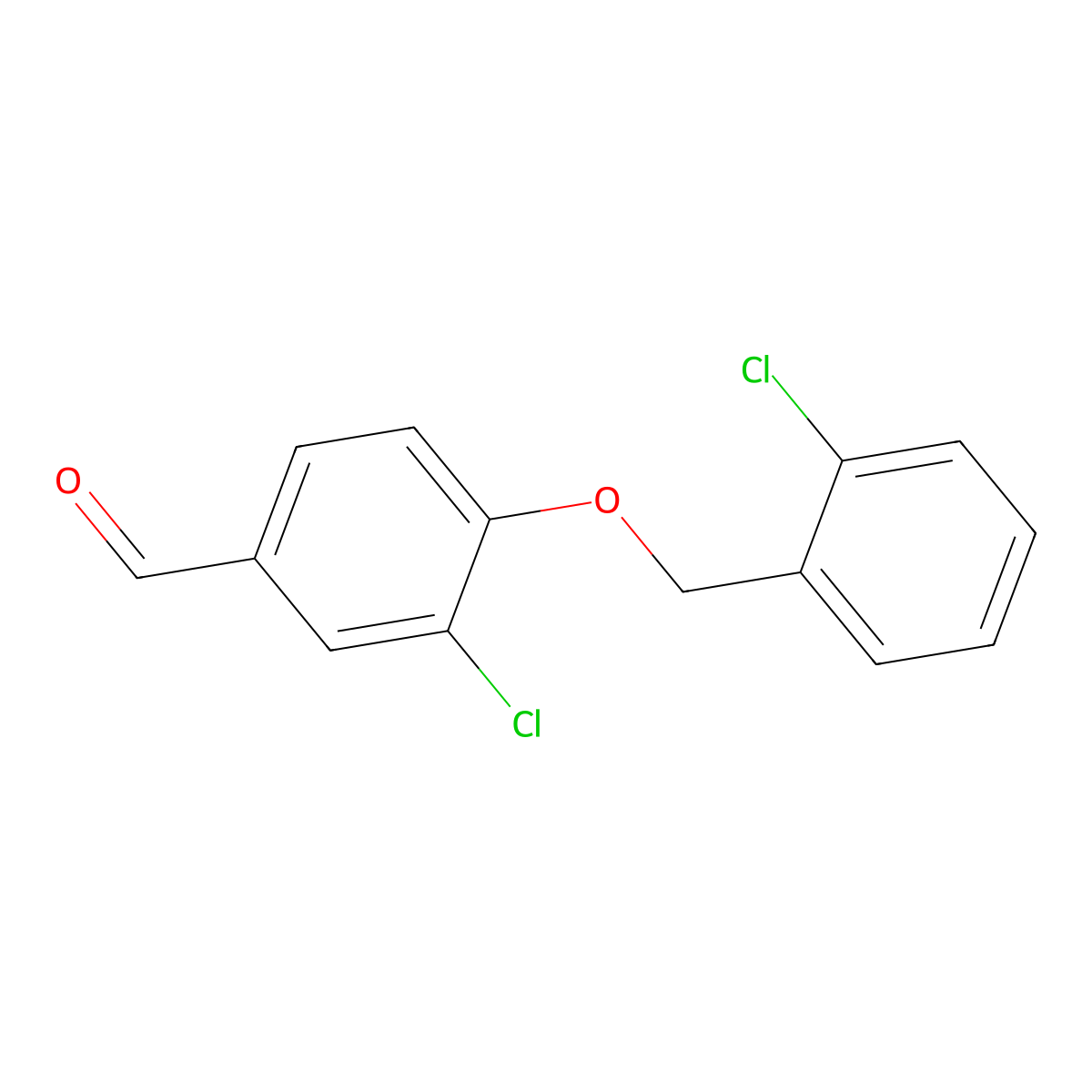 3-Chloro-4-[(2-chlorobenzyl)oxy]benzaldehyde molecular structure, CAS 433254-93-4