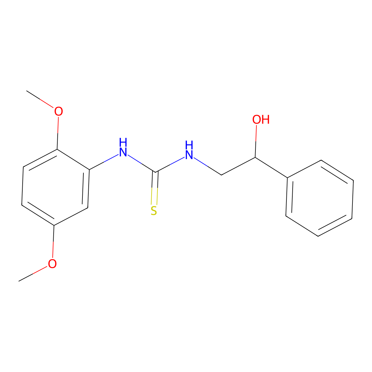 1-(2,5-Dimethoxyphenyl)-3-(2-hydroxy-2-phenylethyl)thiourea molecular structure, CAS 433255-02-8