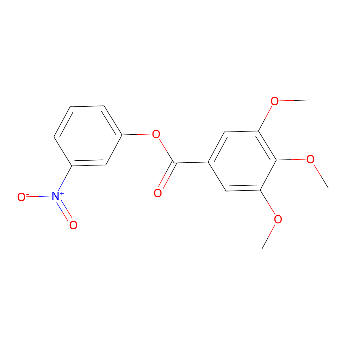 3-Nitrophenyl 3,4,5-trimethoxybenzoate molecular structure, CAS 433255-43-7