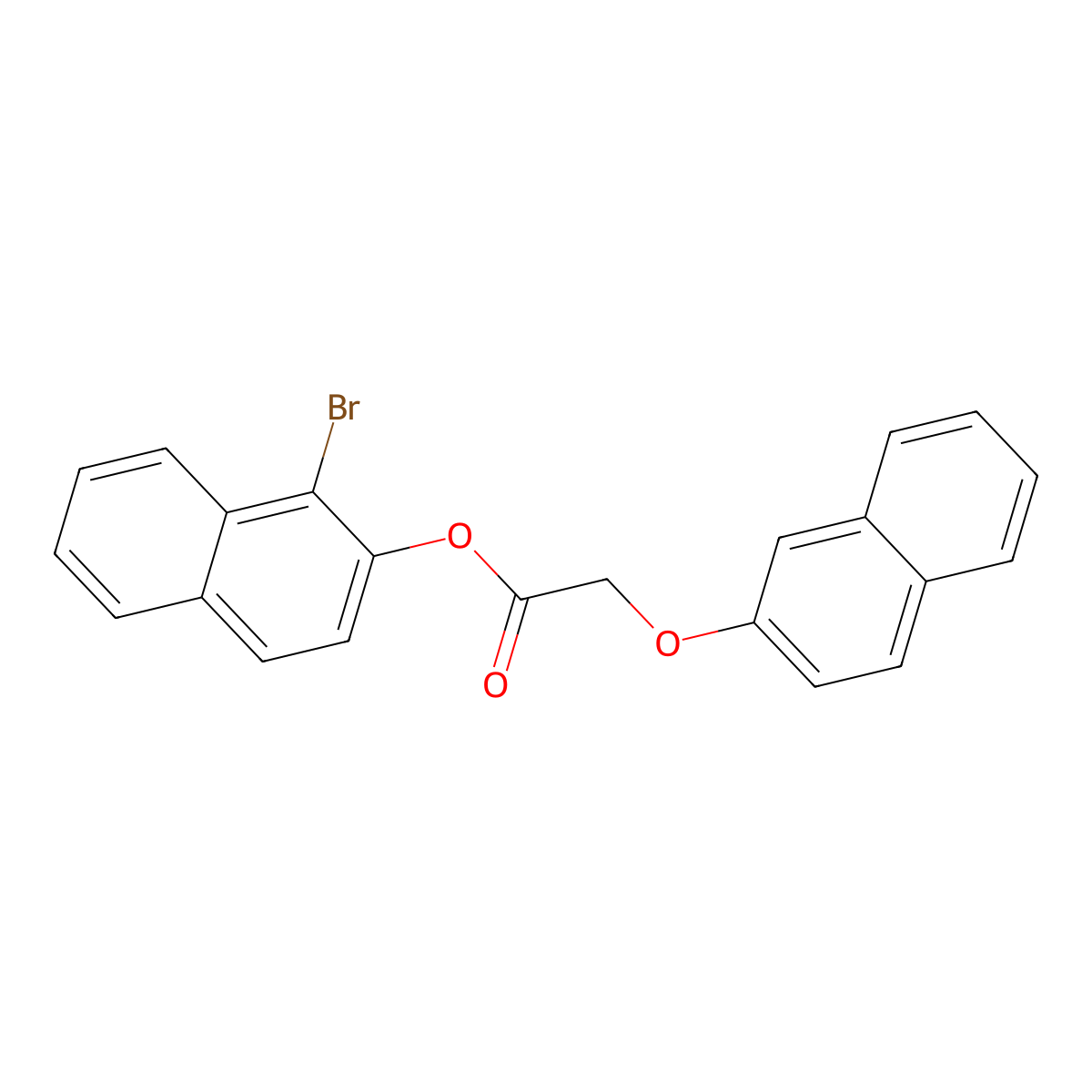 1-Bromo-2-naphthyl (2-naphthyloxy)acetate molecular structure, CAS 433255-65-3