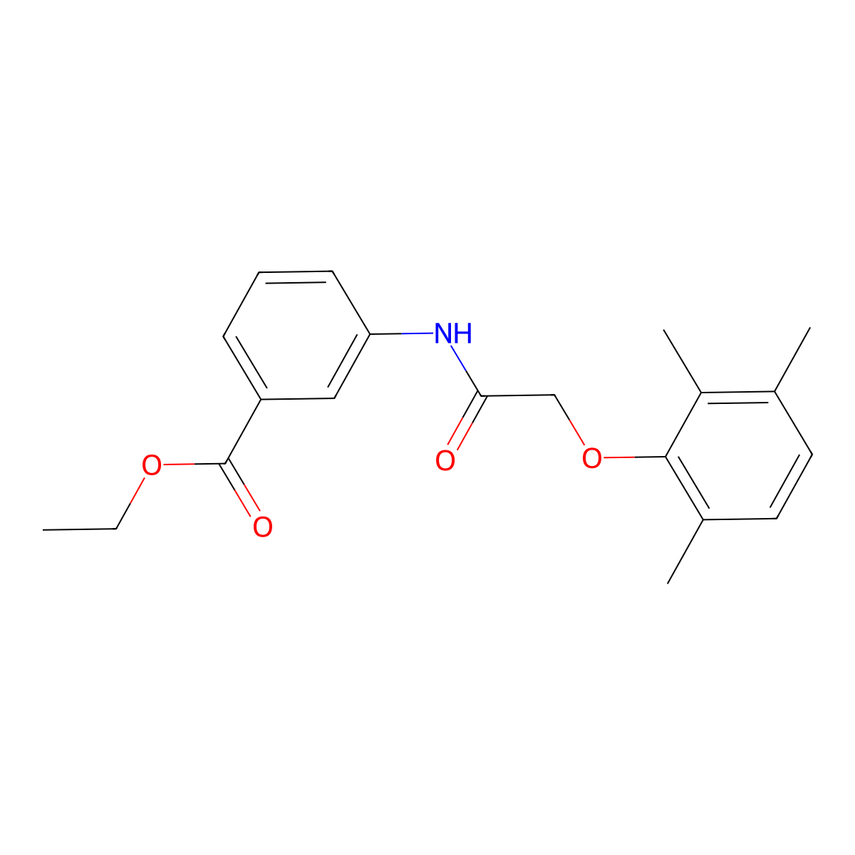 Ethyl 3-{[(2,3,6-trimethylphenoxy)acetyl]amino}benzoate molecular structure, CAS 433255-92-6